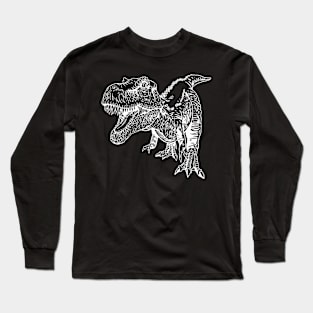 Saurus T-Rex dinosaur Hand Drawn Art T Rex Long Sleeve T-Shirt